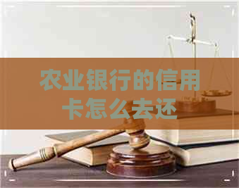 农业银行的信用卡怎么去还