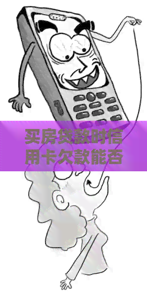 买房贷款时信用卡欠款能否作为首付或贷款条件？