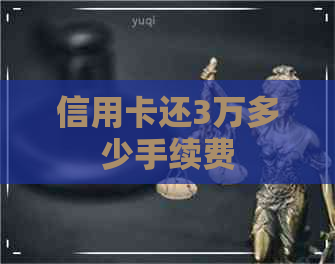 信用卡还3万多少手续费