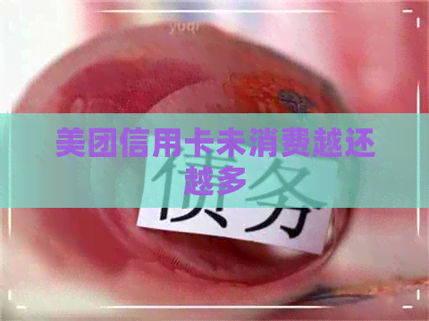美团信用卡未消费越还越多