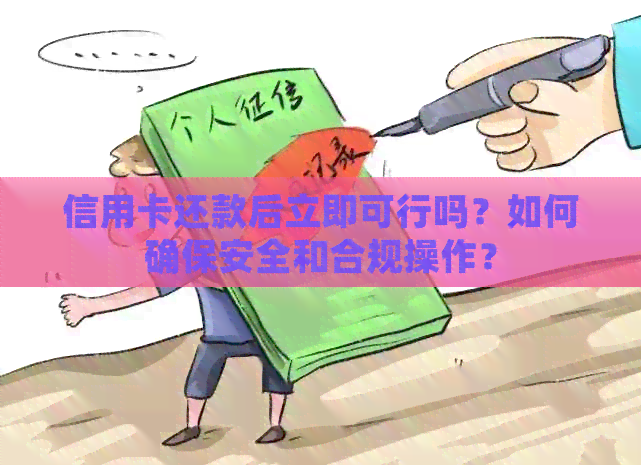 信用卡还款后立即可行吗？如何确保安全和合规操作？