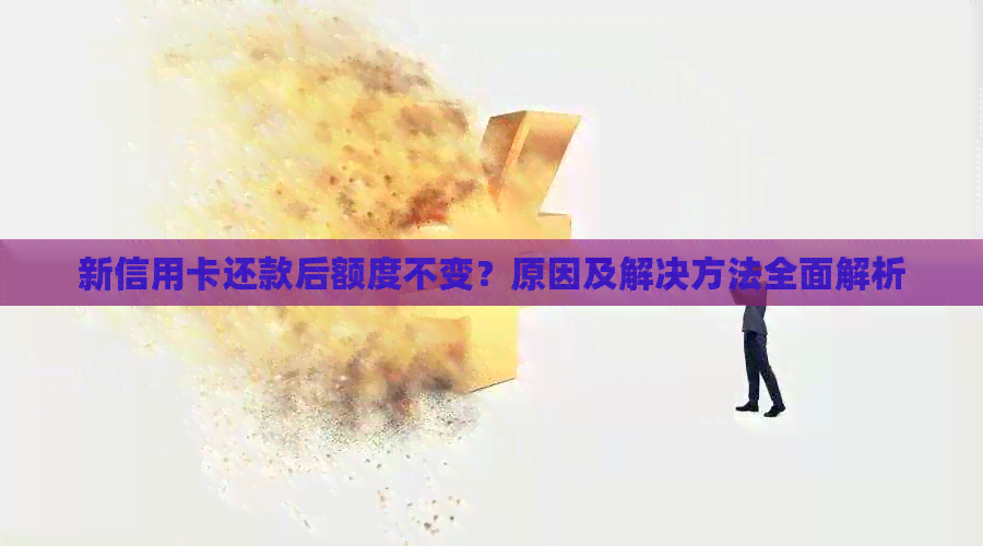 新信用卡还款后额度不变？原因及解决方法全面解析