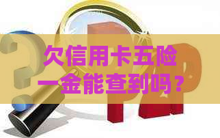 欠信用卡五险一金能查到吗？怎么查询？