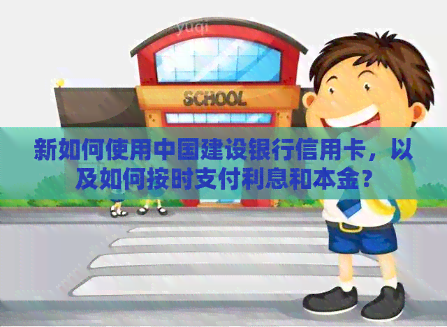 新如何使用中国建设银行信用卡，以及如何按时支付利息和本金？