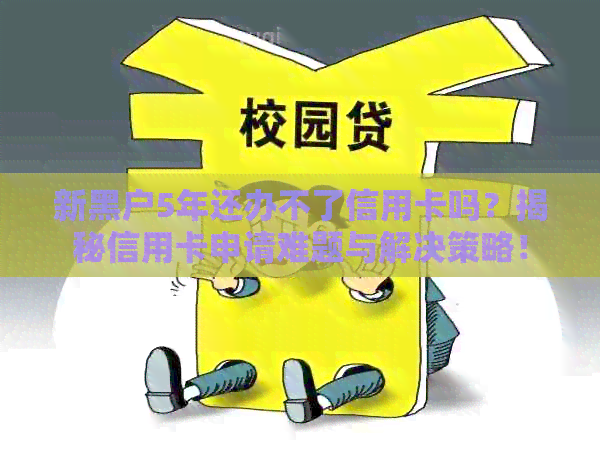 新黑户5年还办不了信用卡吗？揭秘信用卡申请难题与解决策略！