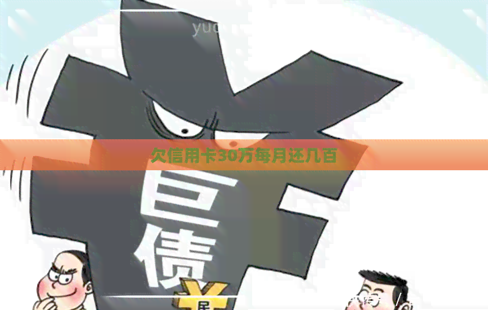 欠信用卡30万每月还几百
