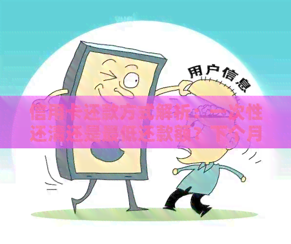 信用卡还款方式解析：一次性还清还是更低还款额？下个月还款是否可行？