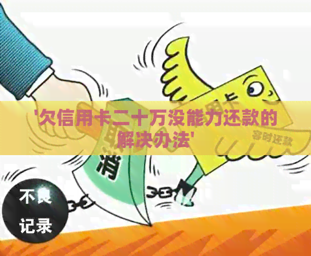'欠信用卡二十万没能力还款的解决办法'
