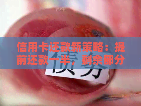 信用卡还款新策略：提前还款一半，剩余部分取出再还，如何操作？