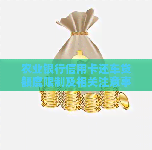 农业银行信用卡还车贷额度限制及相关注意事项