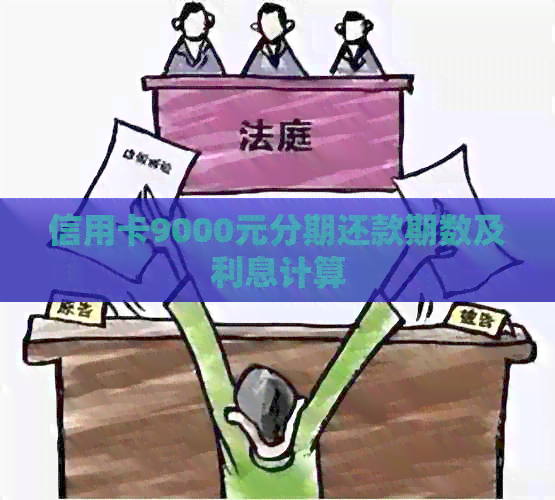 信用卡9000元分期还款期数及利息计算