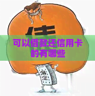 可以借款还信用卡的有哪些