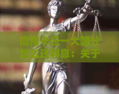 信用卡还一大部分怎么还利息：关于信用卡还款策略和利息处理的建议