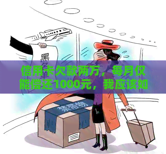 信用卡欠款两万，每月仅能偿还1000元，我应该如何解决这个问题？