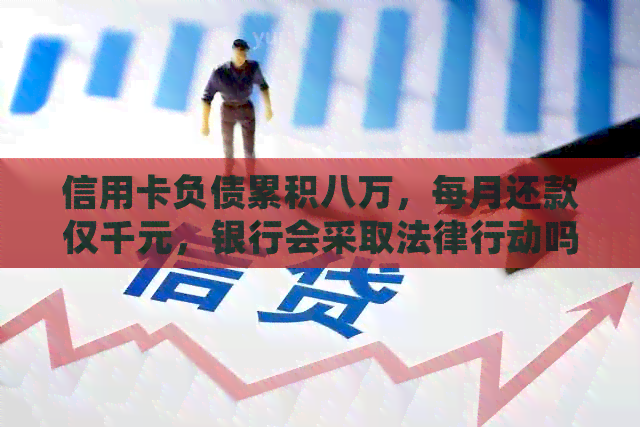 信用卡负债累积八万，每月还款仅千元，银行会采取法律行动吗？