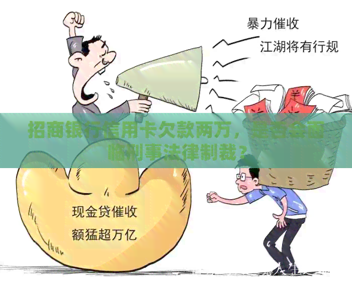 招商银行信用卡欠款两万，是否会面临刑事法律制裁？