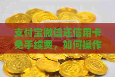 支付宝微信还信用卡免手续费，如何操作？