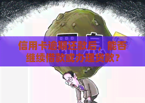 信用卡逾期还款后，能否继续借款或办理贷款？