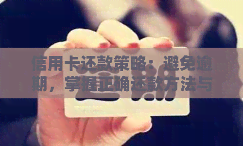 信用卡还款策略：避免逾期，掌握正确还款方法与资讯