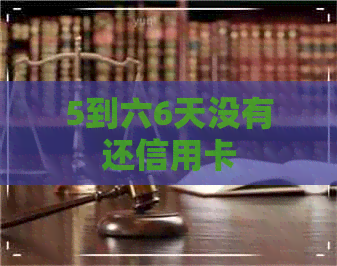 5到六6天没有还信用卡