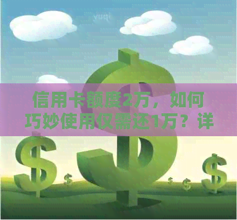 信用卡额度2万，如何巧妙使用仅需还1万？详解还款策略与技巧