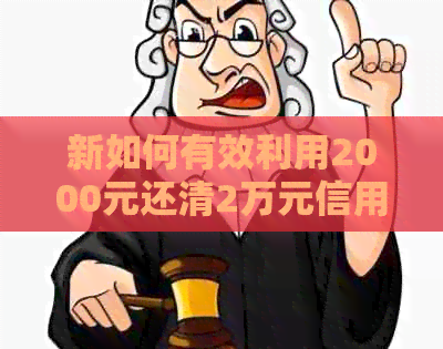新如何有效利用2000元还清2万元信用卡欠款？