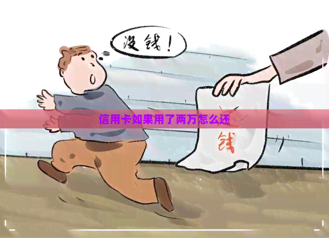 信用卡如果用了两万怎么还