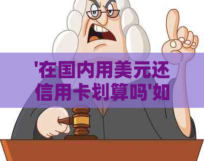 '在国内用美元还信用卡划算吗'如何操作，安全可靠？