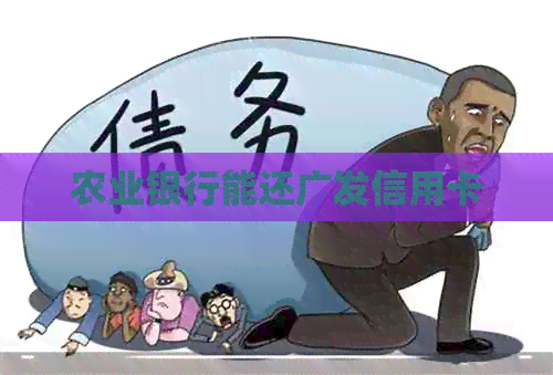 农业银行能还广发信用卡