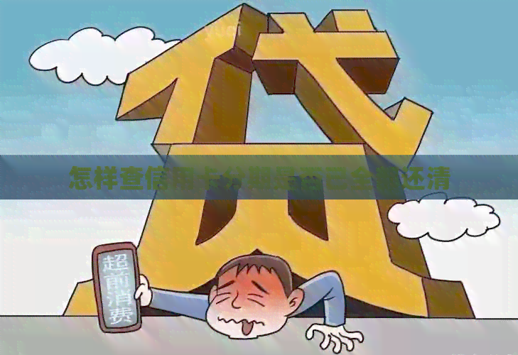 怎样查信用卡分期是否已全部还清