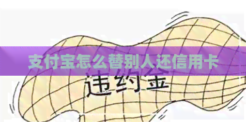 支付宝怎么替别人还信用卡