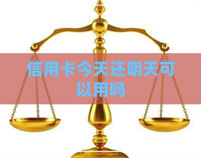 信用卡今天还明天可以用吗