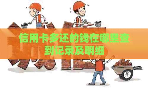 信用卡多还的钱在哪里查到记录及明细