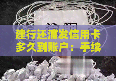 建行还浦发信用卡多久到账户：手续费及相关时间解读