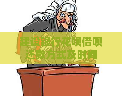 建设银行信用卡网贷还款方式及时间