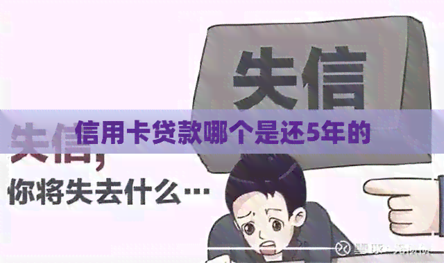 信用卡贷款哪个是还5年的