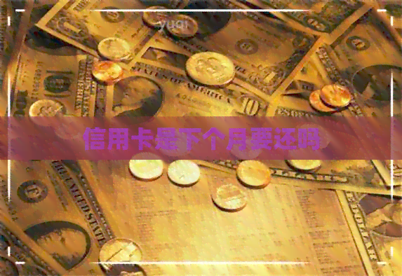 信用卡是下个月要还吗