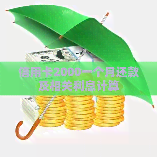 信用卡2000一个月还款及相关利息计算