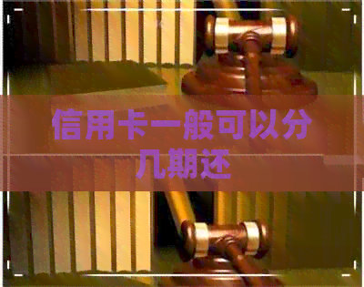信用卡一般可以分几期还