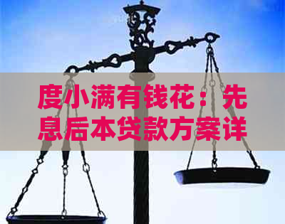 度小满有钱花：先息后本贷款方案详解，如何满足您的资金需求？