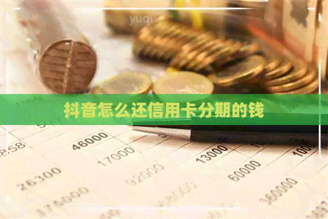 抖音怎么还信用卡分期的钱