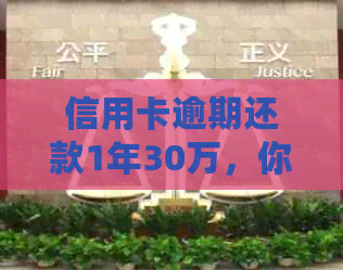 信用卡逾期还款1年30万，你将支付多少利息和罚款？