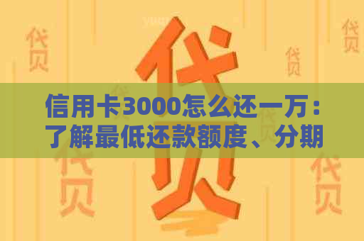 信用卡3000怎么还一万：了解更低还款额度、分期还款等方法，避免利息累积。