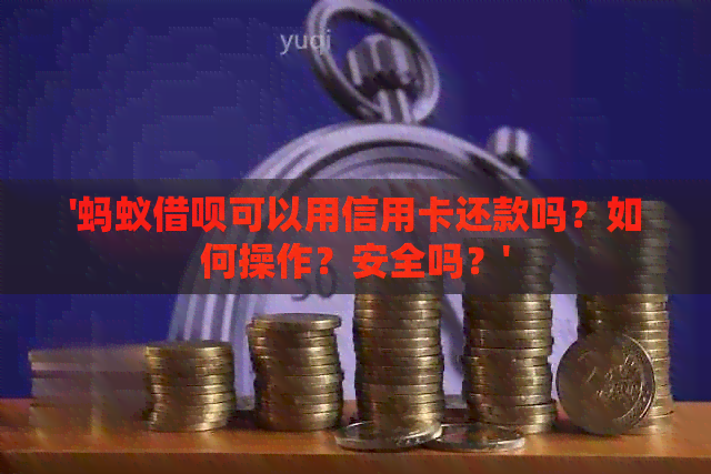 '蚂蚁网贷可以用信用卡还款吗？如何操作？安全吗？'
