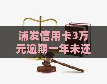 浦发信用卡3万元逾期一年未还款,是否会被起诉?为什么没有收到通知?