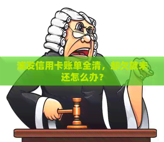 浦发信用卡账单全清，却欠款未还怎么办？