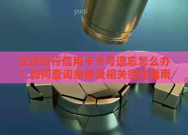交通银行信用卡卡号遗忘怎么办？如何查询余额及相关操作指南