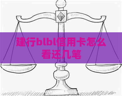 建行blbl信用卡怎么看还几笔