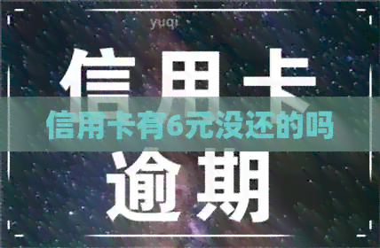 信用卡有6元没还的吗