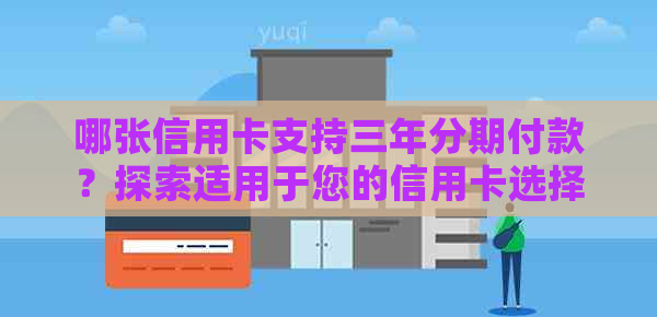 哪张信用卡支持三年分期付款？探索适用于您的信用卡选择